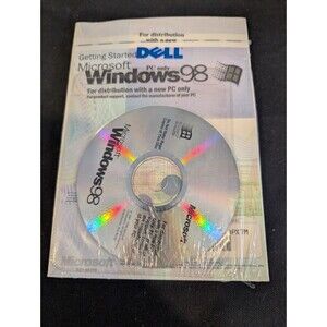 Microsoft Windows 98 OEM (Dell Edition) – Factory Sealed – Manual & CD